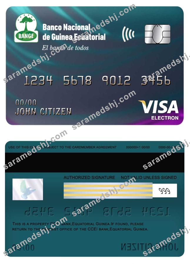 Equatorial Guinea National bank visa electron card